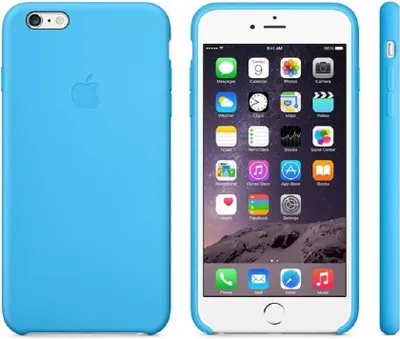 Produktbild von Apple iPhone 6 Plus Silicone Case MGRH2ZM/A blau