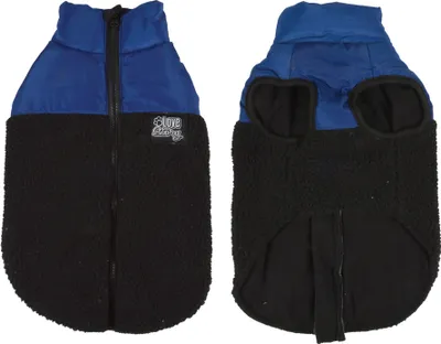 Produktbild von Hunde Mantel Winterjacke Hundemantel Hundebekleidung Fleecejacke Jacke blau, Größe:L
