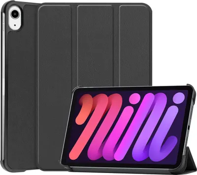 Produktbild von iPad Mini 7 (2024) / iPad Mini 6 (2021) Hülle - Tri-Fold Ständer Klapphülle mit Schlaf/Wach-Funktion - Schwarz