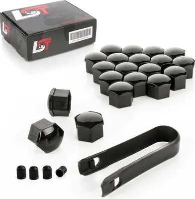 Produktbild von 20x Radschrauben Abdeckkappen Radschraubenkappen 17 mm schwarz für BMW MINI