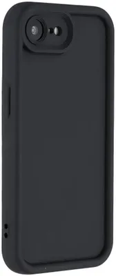 Image de Étui pour Apple iPhone 17e/16e - Coque arrière en silicone Phonesta Grooved - Noir