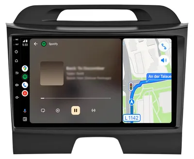 Image de Radio Android compatible avec KIA Sportage 3 2010-2016 CarPlay Android Auto Navi Bluetooth DAB+ Caméra de recul 9 pouces 64 Go