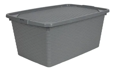 Produktbild von Aufbewahrungsbox 40 L Rattanoptik Dekobox Aufbewahrungskiste Allzweckbox Kiste