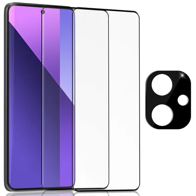 Produktbild von 2-Pack Xiaomi Redmi Note 13 Pro Plus Displayschutzfolie & 1-Pack Kameraschutz - Gehärtetes Glas 9H - Super Qualität 3D