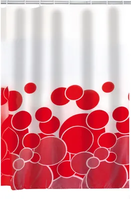 Produktbild von Ridder Duschvorhang Textil Kani 180x200 cm rot 403076