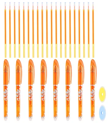 Auswischbare Gelstifte 8 Stück mit 20 Minen, 0,5 mm, orange
