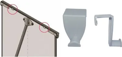 Produktbild von FRANKEN Ersatzteil Flipchart Blockhalter-Zapfen 2 Stück für EL-FC F2100 F2100N F2400 F2400N F3400 (S) (A1070/04)