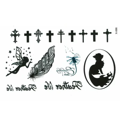Produktbild von Temporäres Tattoo kleine Fee Elfe Feder