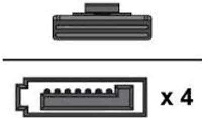 Obrázok produktu pre Supermicro CBL-0388L-01, 0,75 m, MiniSAS SFF-8087, 4x SATA, Samec/samec, Strieborná