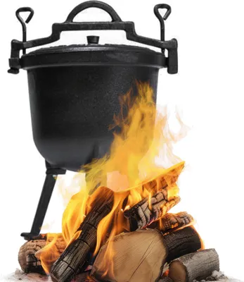 Produktbild von Jagdkessel aus Gusseisen 8 L Gusseisen Topf für Feuer 8L Emalia Rybnik Kessel