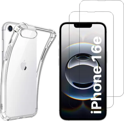 Image de Étui antichoc pour iPhone 16 et 2 protections d'écran en verre trempé Phonillico®