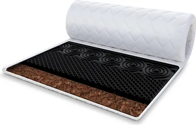 Produktbild von Topper 120x200 cm Matratzenauflage NERO mit Kokos HR-Schaum Matratzenschoner Kokosfaser H3 mit waschbarem Premium Bezug