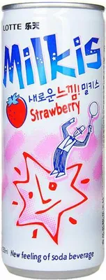 Immagine prodotto di Lotte | Milkis - Gusto fragola - 250 ml - Bevanda gassata - Con vitamine