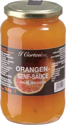 Produktbild von Cortesi Orangensenfsauce aus leckeren Orangen Dolce Piccante 750g