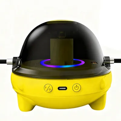 Produktbild von Elektrisches Springseil mit LED und Musik, intelligentes Fitness Springseil für Indoor & Outdoor Training, gelb