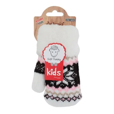 weiße Kinder Fäustlinge