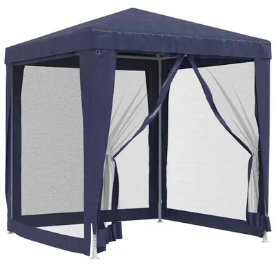 Obrázek produktu pro vidaXL Párty stan se 4 bočními stěnami ze síťoviny modrý 2x2 m HDPE