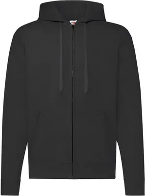 Obrázek produktu pro Fruit of the Loom - Mikina "Classic" s kapucí a zipem po celé délce pro muže/dámy Uni RW7794 (M) (Black)