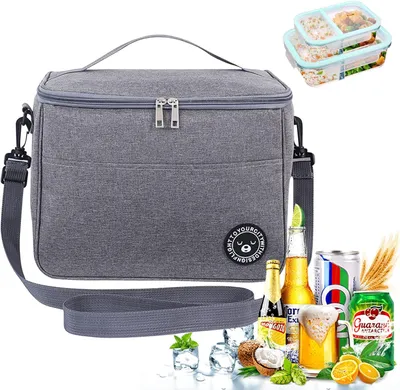 Produktbild von Kühltasche, Isolierte Lunchtasche, Faltbare Picknicktasche, Wiederverwendbar, Wasserdichtes Oxford, Große