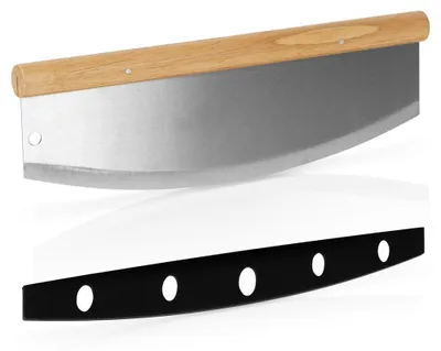 Produktbild von Pizzaschneider aus Stahl, 35 x 12 cm