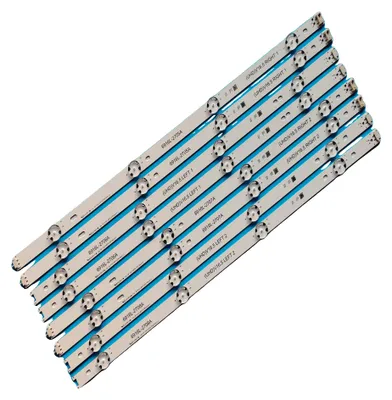 Productafbeelding van LED-achtergrondverlichtingsstrips, lengte 486/495 mm, 8 LED's per strip, 3V spanning, CE-gecertificeerd, compatibel met verschillende 49-inch modellen