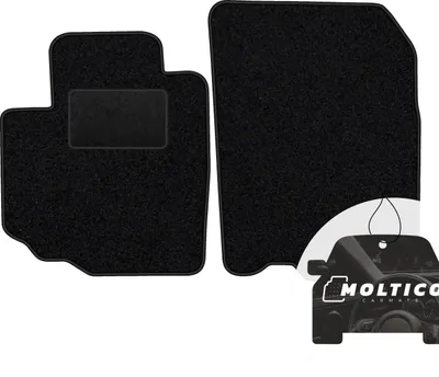 Produktbild von moto-MOLTICO Vorne Fußmatten Auto Velours Autoteppiche Schwarz Automatten Set 2-teilig passend für Suzuki Vitara 2014-2018
