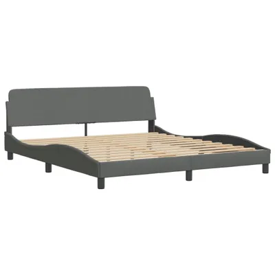 Produktbild von Bettgestell "Dover" Dunkelgrau 180x200 cm Stoff