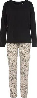Produktbild von Vivance Dreams Pyjama 2 -teilig schwarz-creme Größe 36/38