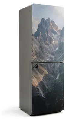 Produktbild von Berglandschaft mit Tal – Magnetische Kühlschrank Abdeckung – Dekorfolie magnetisch Küche – Kühlschrank Magnet Deko – selbstklebende Magnettafel – Magnetfolie für Kühlschranktür – 60x180 cm