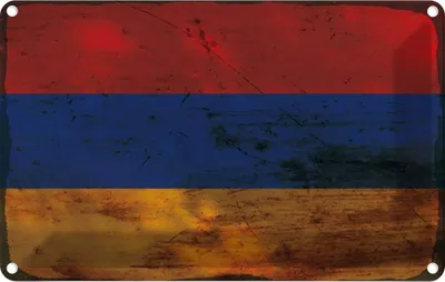 Obrázek produktu pro vianmo Kovový nápis 18x12 cm Flagge Armenien