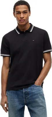 Produktbild von Tommy Jeans Herren Poloshirt Tipped Regular Fit, Schwarz (Black), XXL