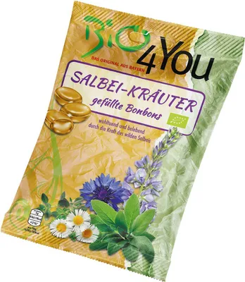 Immagine prodotto di caramelle ripiene - erbe di salvia 75g