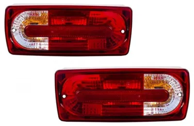 Image de Feux arrière pour Mercedes Classe G W463 G55, modèle Design, de 1989 à 2015, couleur rouge, transparent.