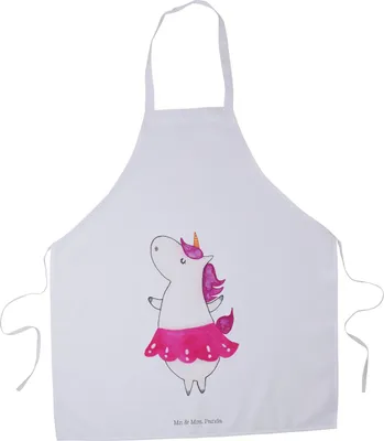Produktbild von Mr. & Mrs. Panda Schürze Einhorn Ballerina - Weiß - Geschenk, Kochschürze, Party, Unicorn, Wohnung, Küchenzubehör, Einhörner, Grillschürze, Geburtstag, Gastro-Schürze