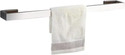 Obrázek produktu pro Držák na ručníky – Montáž na zeď – Moderní design – Nerezová ocel – Elegantní tyč na ručníky – 60 cm – Vhodné do koupelny