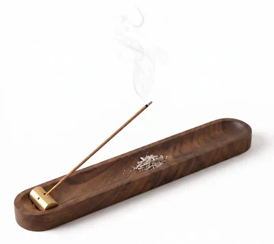 Holz-Wierookstäbchenhalter mit Ascheauffang, 24,8 cm