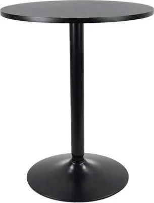 Zdjęcie produktu dla Okrągły stół bistro wysoki 73cm wysokość czarny blat MDF Ø60cm