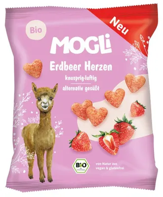 Produktbild von MOGLi Erdbeer Herzen  30g