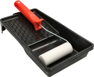 Zdjęcie produktu dla Zestaw malarski KOTARBAU® z piankowym walkiem malarskim 100 mm i kuweta na farbe