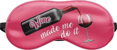 Produktbild von Schlafmaske Reise Relax Augen Abdeckung Bett Emoji Nickerchen Augenbinde Wine made me do it 2