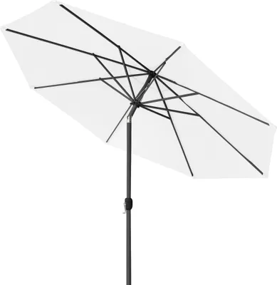 Produktbild von paramondo interpara Sonnenschirme Rund, 3,5m, weiß / Gestell, anthrazit knickbar, Kurbelbedienung, Alu-Mast & Air Vent | Balkonschirm & Gartenschirm | Kurbelschirm