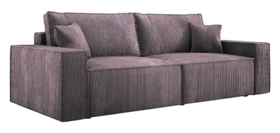 Produktbild von Sofa mit Schlaffunktion und Bettkasten CORTINA, Sofa Cord, Couch, Klappsofa mit Schlaffunktion, Schlafsofa, Bettsofa, Polstersofa - Rosa POSO 27
