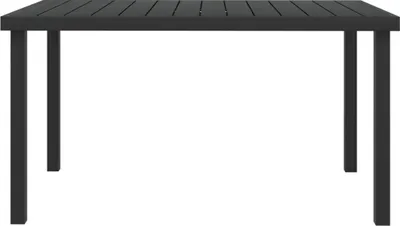 Produktbild von vidaXL Gartentisch Schwarz 140x90x74 cm Aluminium und WPC
