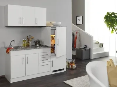 Produktbild von Held Möbel Singleküche mit Geräten Toronto 180 cm weiß matt zerlegt 908.6513