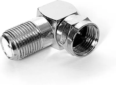 Produktbild von TV Adapter F-Stecker zu F-Buchse 90° gewinkelt Metall F-Adapter Sat F-Kupplung