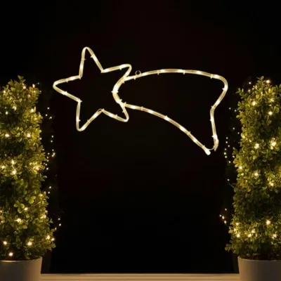Produktbild von LED Fensterdeko Weihnachten mit Timer und Batterie Fensterbilder beleuchtet Weihnachtsdeko innen Deko Fenster Silhouette Beleuchtetes Fensterbild