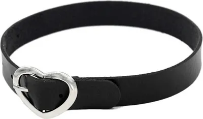 Produktbild von Trendige Easy Herz Halskette in Schwarz – Choker-Stil für empfindliche Haut KP27489