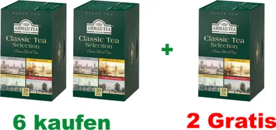 Produktbild von Ahmad Schwarzer Tee Classic Tea Selection 6+2 Aktion