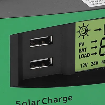 Obrázok produktu pre Solárny regulátor nabíjania, regulátor PWM panelu, 12 V, 24 V, 30 A, s 2 výstupmi USB 5 V, príslušenstvo pre karavany a lode