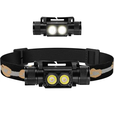 Produktbild von Stirnlampe LED 1200LM, Wiederaufladbar USB-C – Superhelle Kopflampe, 5 Modi, Leicht & IPX6 Wasserdicht für Arbeit, Wandern, Outdoor-Aktivitäten